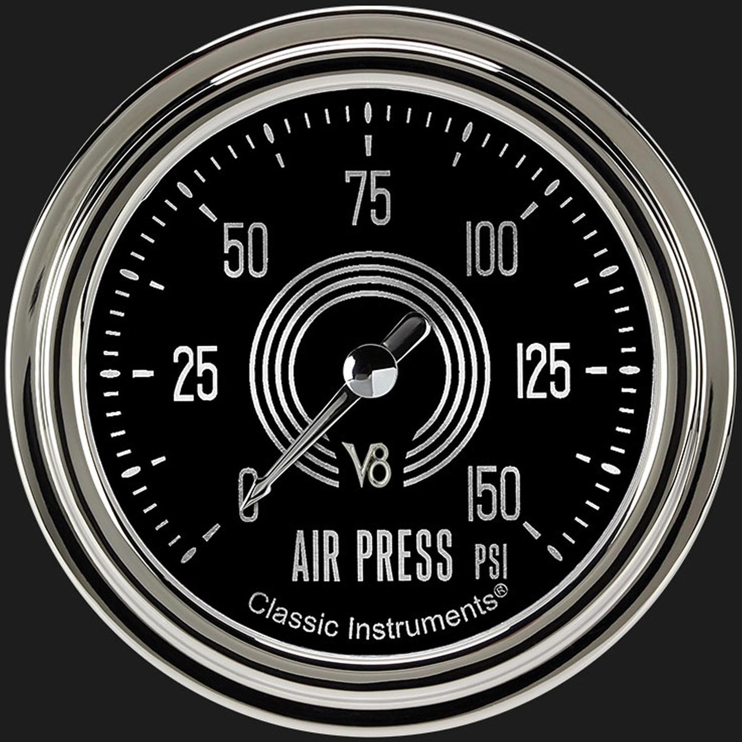 Classic Instruments V8SR318SLC V8 Speedster 2 5/8" Air Pressure Gauge