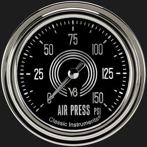 Classic Instruments V8SR318SLC V8 Speedster 2 5/8" Air Pressure Gauge