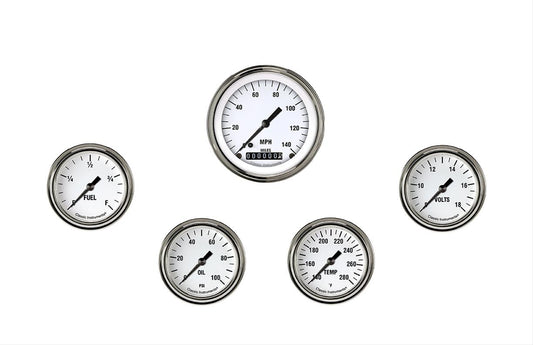 Classic Instruments WH300SLF White Hot Five Gauge Set 300