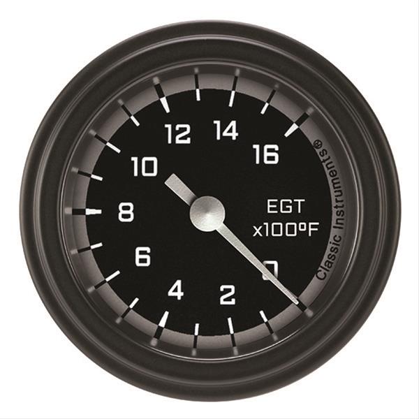 Classic Instruments AX198GBLF Autocross Gray 2 1/8" Exhaust Gas Temp. Gauge