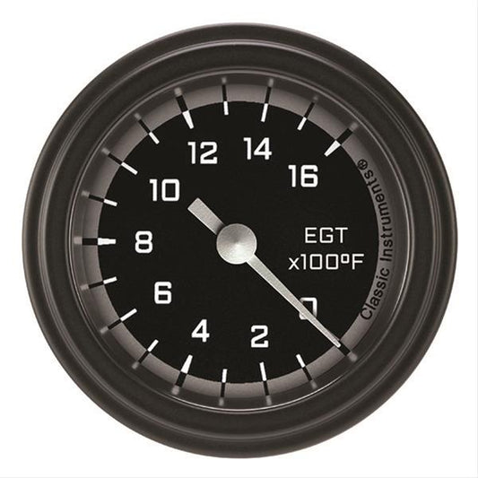 Classic Instruments AX198GBLF Autocross Gray 2 1/8" Exhaust Gas Temp. Gauge