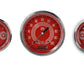 Classic Instruments V8RS64SLC V8 Red Steelie - 3 Gauge Set 4-5/8" Speedo & 2x 3-3/8" Duals