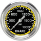 Classic Instruments AX367YAPF Autocross Yellow 2 5/8" Brake Pressure Gauge