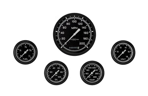 Classic Instruments AX354GBLF AutoCross Gray Five Gauge Set 354