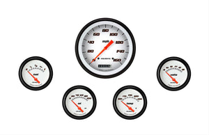 Classic Instruments VS254WBLF Velocity White Five Gauge Set 254