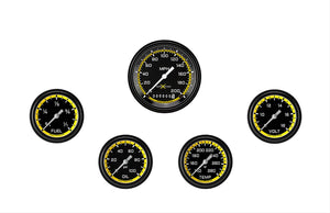 Classic Instruments AX300YBLF AutoCross Yellow Five Gauge Set 300