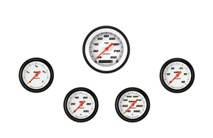 Classic Instruments VS300WBLF Velocity White Five Gauge Set 300