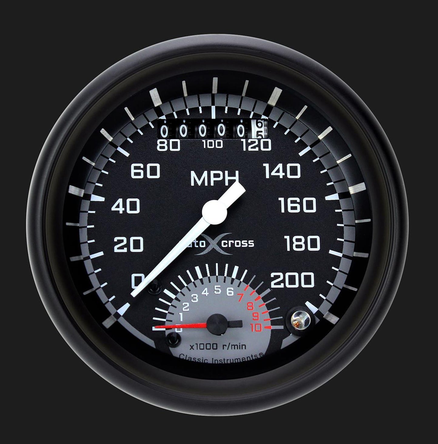 Classic Instruments AX20GBLF AutoCross Gray 3 3/8" Ultimate