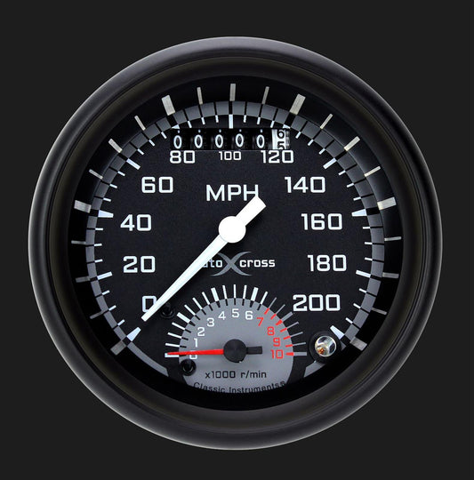 Classic Instruments AX20GBLF AutoCross Gray 3 3/8" Ultimate