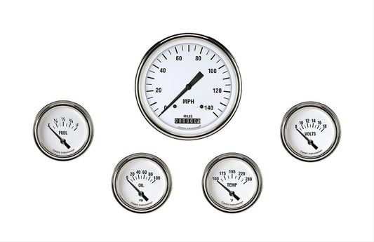 Classic Instruments WH254SLF White Hot Five Gauge Set 254