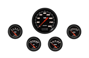 Classic Instruments VS254BBLF Velocity Black Five Gauge Set 254