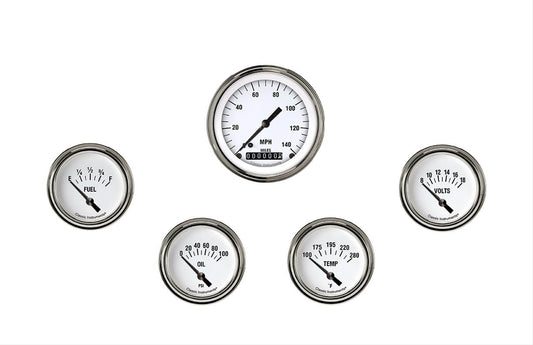 Classic Instruments WH200SLF White Hot Five Gauge Set 200