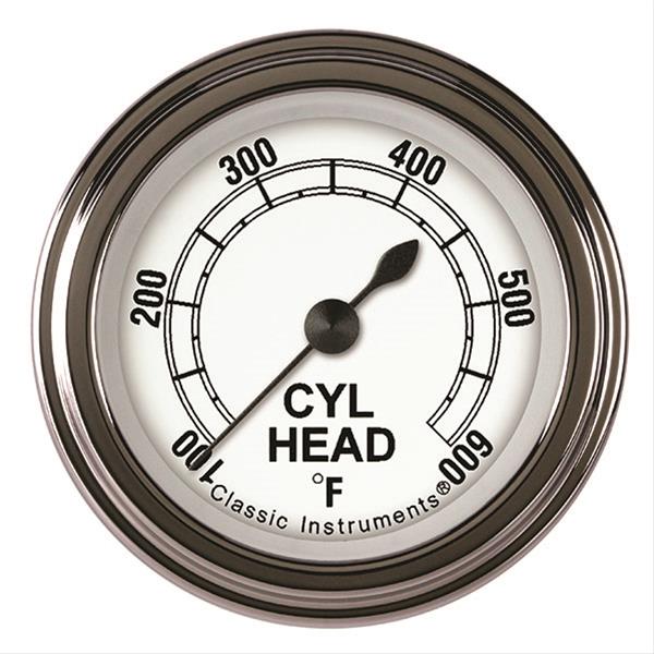 Classic Instruments CW197SLF Classic White 2 1/8" Cylinder Head Temp. Gauge