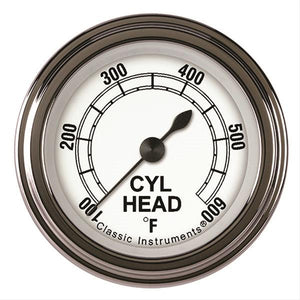 Classic Instruments CW197SLF Classic White 2 1/8" Cylinder Head Temp. Gauge