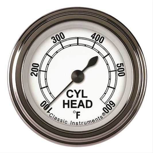 Classic Instruments CW197SLF Classic White 2 1/8" Cylinder Head Temp. Gauge