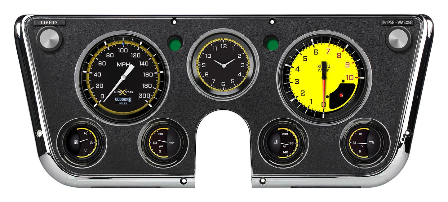 Classic Instruments CT67DAXY AutoCross Yellow 1967-72 Chevy Truck