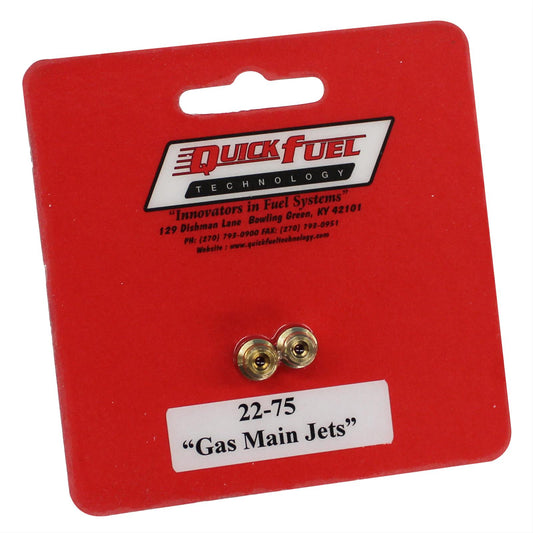 Quick Fuel QFT22-75QFT Gas Main Jets 1/4"