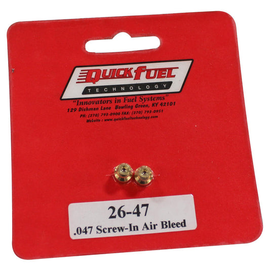 Quick Fuel QFT26-47QFT Air Bleeds 10-32 .047