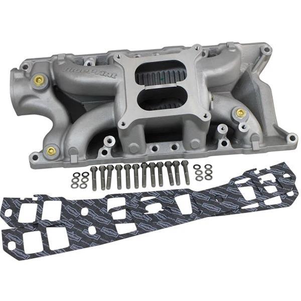BluePrint BPP302INT Ford SB 302 Intake Manifold Kit, Dual Plane, Alum, Natural, Sq Bore Engine Intake Manifold