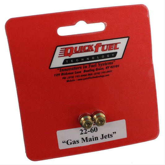 Quick Fuel QFT22-60QFT Gas Main Jets 1/4"