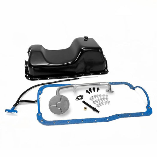 BluePrint BPP302RSPAN Ford 302 Oil Pan Swap Kit, Rear Sump Oil Pan Kit Engine Oil Pan