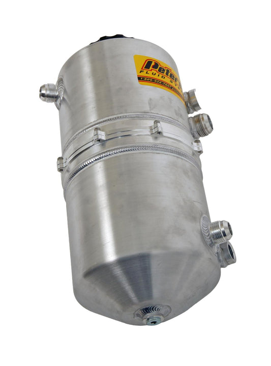 Peterson PFS08-0784 Drag Dry Sump Oil Tank 1.5 Gal 5.70 L 16" H X 7" O.D Dual Return 2 -12 AN Male Breathers