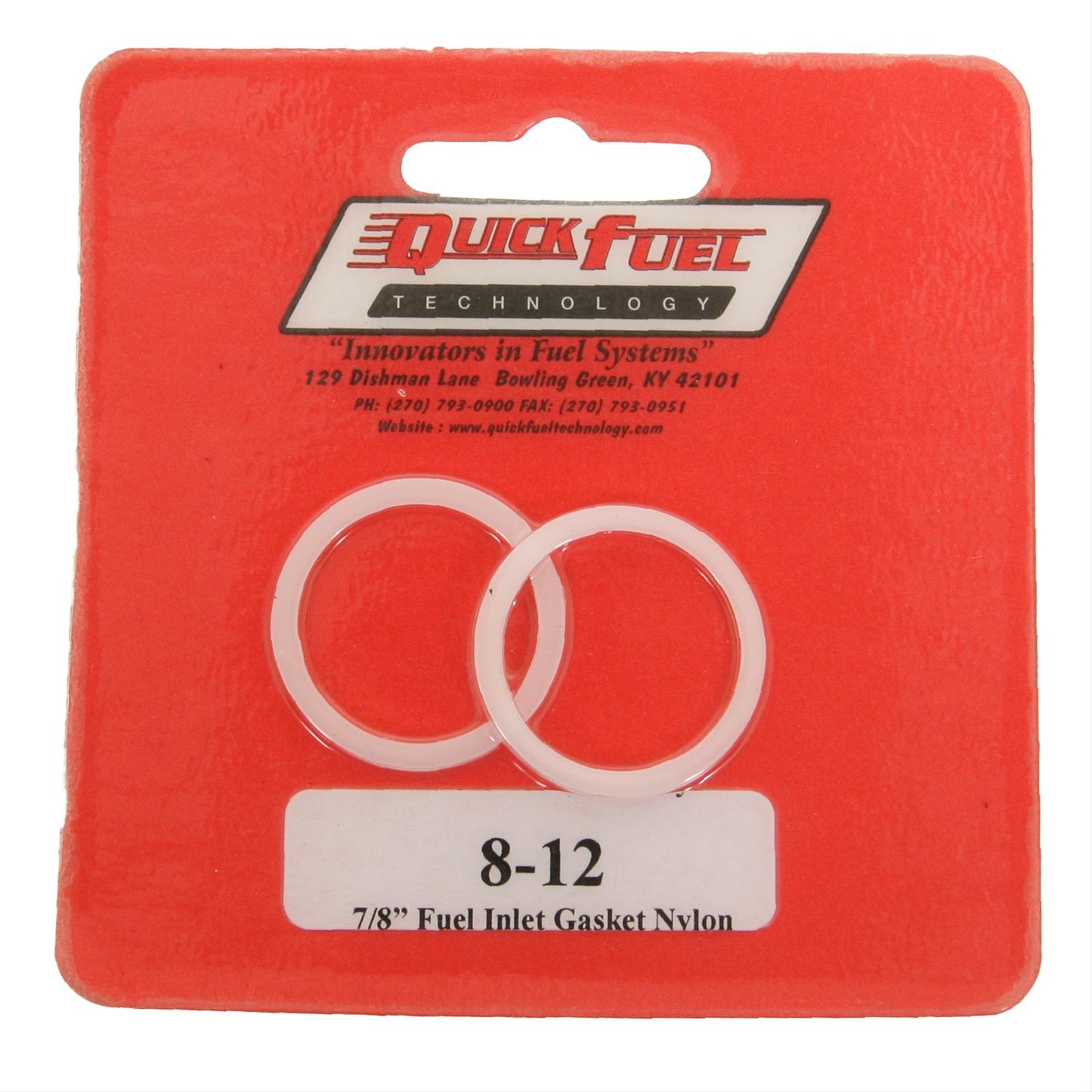 Quick Fuel QFT8-12QFT Nylon Fuel Inlet Gasket 7/8" Sold In (pair) s