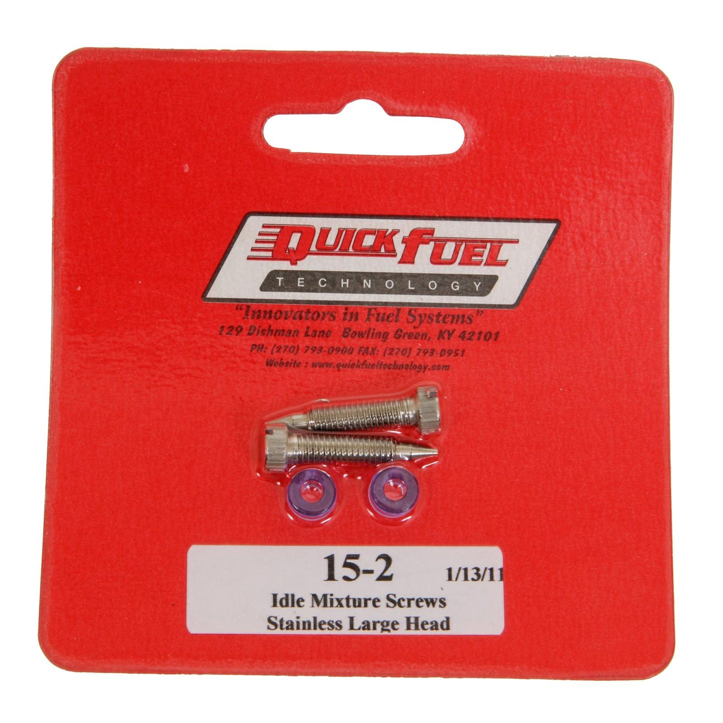 Quick Fuel QFT15-2QFT S/S Idle MixTure Screws