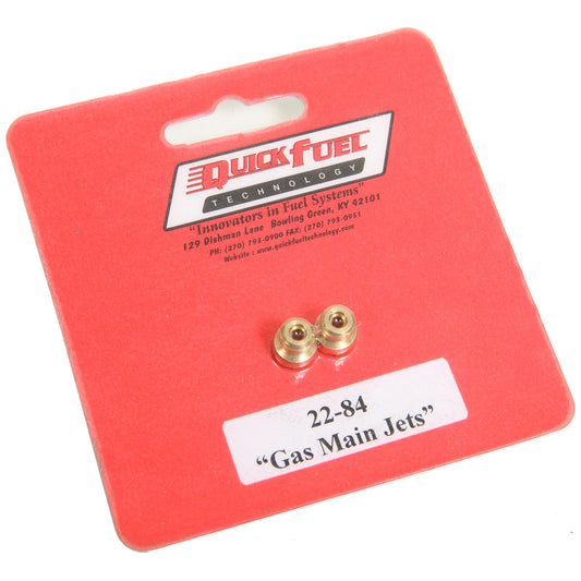 Quick Fuel QFT22-84QFT Gas Main Jets 1/4" #84 Sold In (pair) s