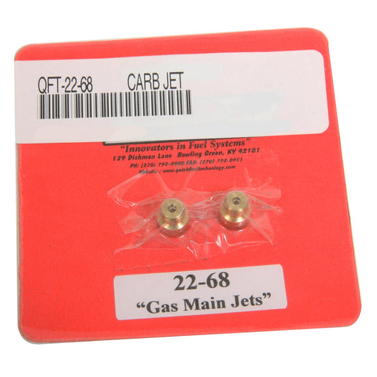 Quick Fuel QFT22-68QFT Gas Main Jets 1/4" #68 Sold In (pair) s