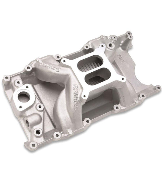 BluePrint BPP7577 SB BLOCK MOPAR INTAKE MANIFOLD 7577, MAGNUM HEADS, DUAL PLANE, NATURAL ALUMINUM Engine Intake Manifold