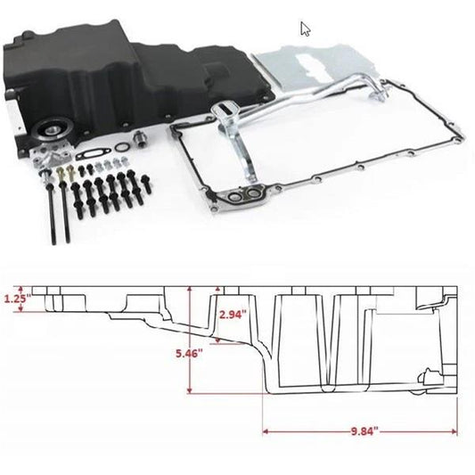 BluePrint BPP81073 LS Oil Pan Swap Kit, Low Profile Oil Pan Kit for HotRod Muscle Car Engine Swap Engine Oil Pan