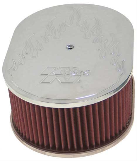 K&N Filters KN66-1520 Universal Fit Oval Flame Dsgn Air Filter 4"H"