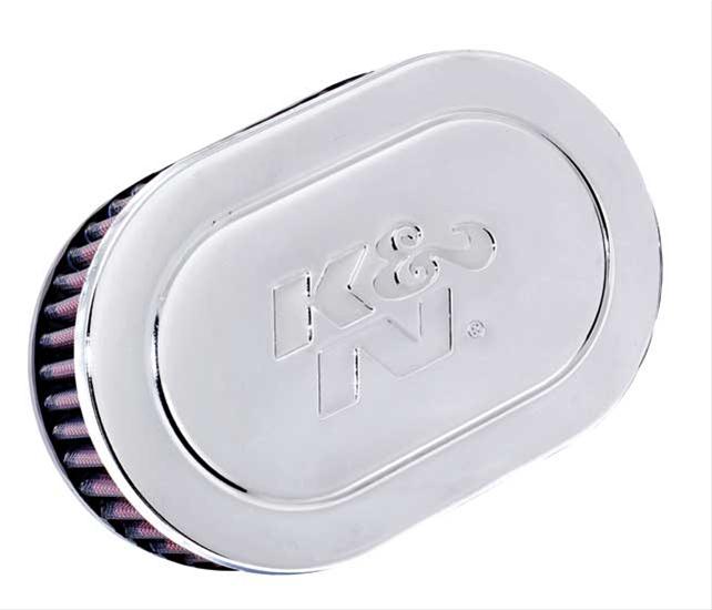K&N Filters KNRC-1980 Universal Chrome Air Filter 2-7/16"Flg 7" X 4-1/2" 2"H"