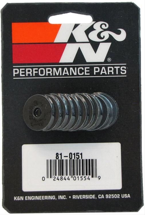 K&N Filters KN81-0151 Universal Fit 10 Rbr Wash 1/4 Hole Single