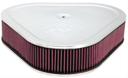 K&N Filters KN60-1470 Custom Air Filter Assembly 5-1/8"Flg 14" Trgl Chm As. 3"H"