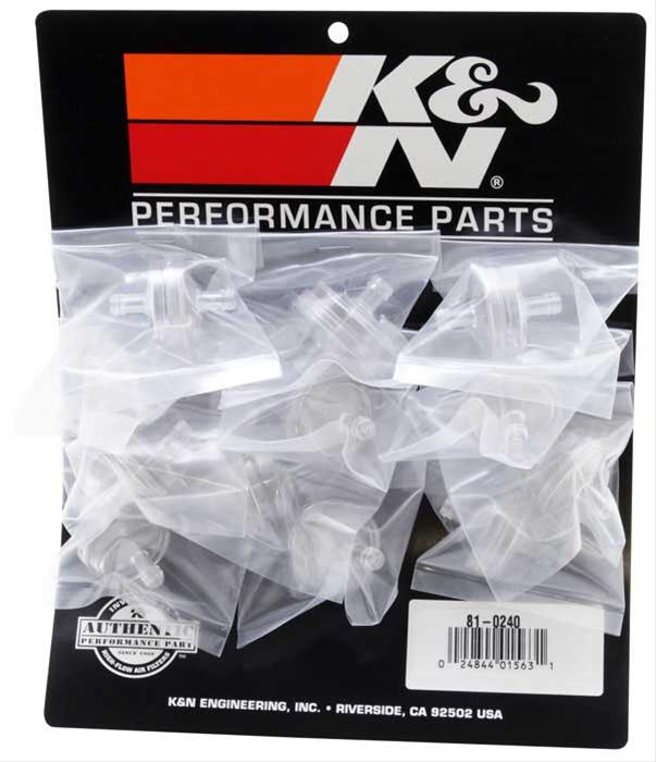 K&N Filters KN81-0240 Universal Fit 12Gas Flter 5/16"Flg 1-3/4"L"