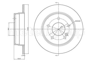 Metelli MET-DBR23-0315C Metelli Brake Rotor Mercedes Benz