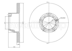 Metelli MET-DBR23-0291 Metelli Brake Rotor VW Lcv