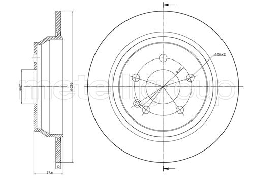 Metelli MET-DBR23-0712 Metelli Brake Rotor Mercedes Benz/ Lcv Truck