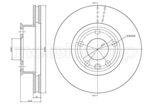 Metelli MET-DBR23-0437 Metelli Brake Rotor VW Lcv