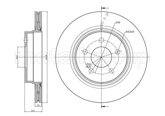 Metelli MET-DBR23-1027C Metelli Brake Rotor Mercedes Benz