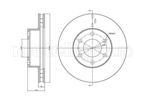 Metelli MET-DBR23-0913C Metelli Brake Rotor Iveco