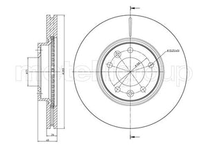 Metelli MET-DBR23-0794C Metelli Brake Rotor Peugeot