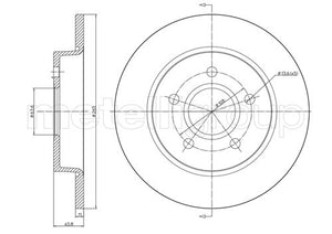 Metelli MET-DBR23-0688C Metelli Brake Rotor Ford Europe