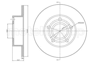 Metelli MET-DBR23-0807C Metelli Brake Rotor Audi