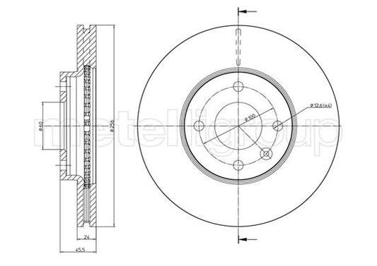 Metelli MET-DBR23-1465C Metelli Brake Rotor Chevrolet