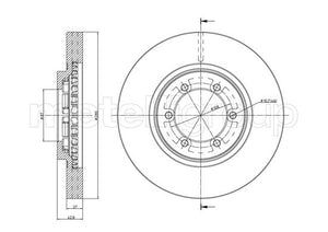 Metelli MET-DBR23-0954C Metelli Brake Rotor Hyundai