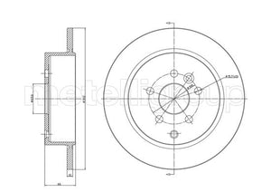 Metelli MET-DBR23-1052C Metelli Brake Rotor Land Rover