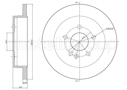 Metelli MET-DBR23-0769C Metelli Brake Rotor Mercedes Benz